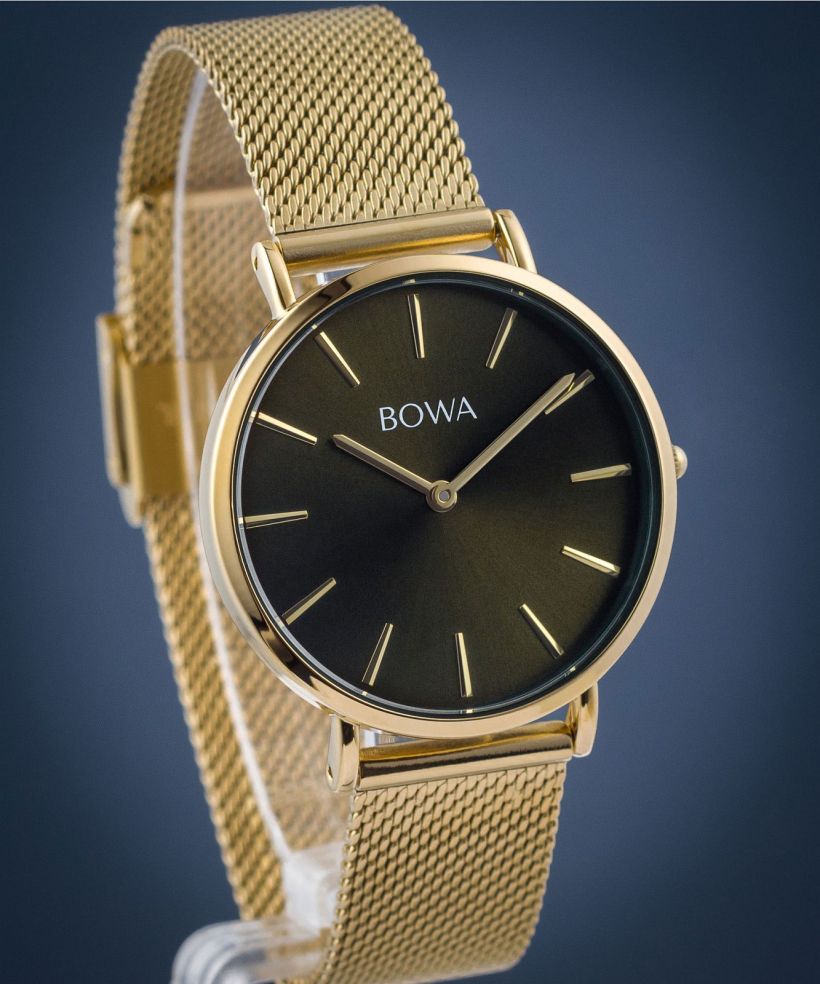Часовник Дамски BOWA New York Petite Green-Gold Mesh 34