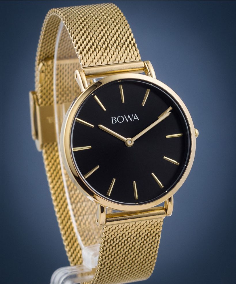 Часовник Дамски BOWA New York Petite Black-Gold Mesh 34