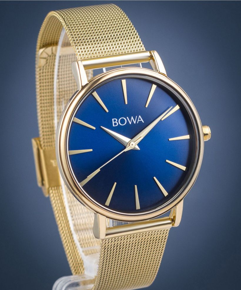 Часовник Дамски BOWA Praha Navy Blue-Gold Mesh 38