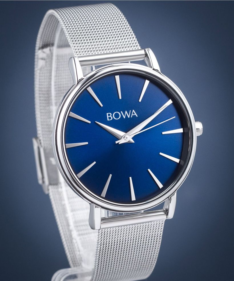 Часовник Дамски BOWA Praha Navy Blue-Silver Mesh 38