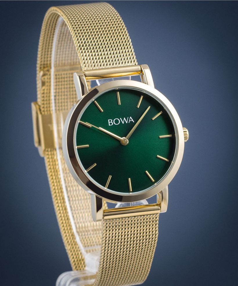 Часовник Дамски BOWA Tokyo Green Gold Mesh 33