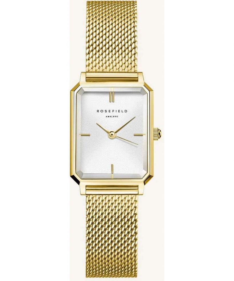 Часовник Дамски Rosefield Octagon XS Mesh Gold Engraved
