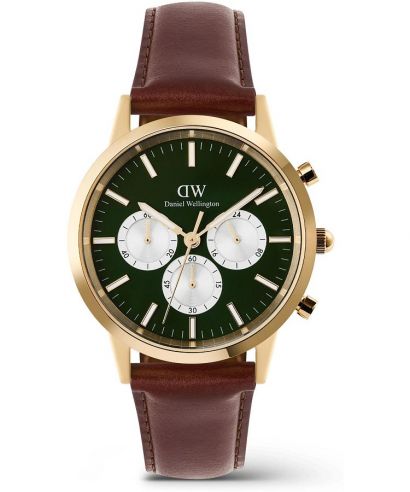 Часовник Мъжки Daniel Wellington Iconic St Mawes Emerald Panda Gold Chronograph