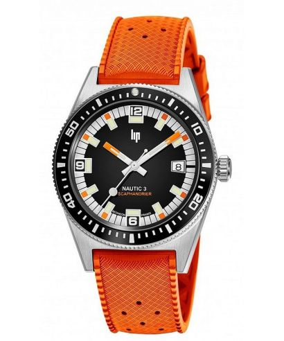 Часовник Унисекс Lip Nautic 3 Scaphandrier Orange G100 Automatic
