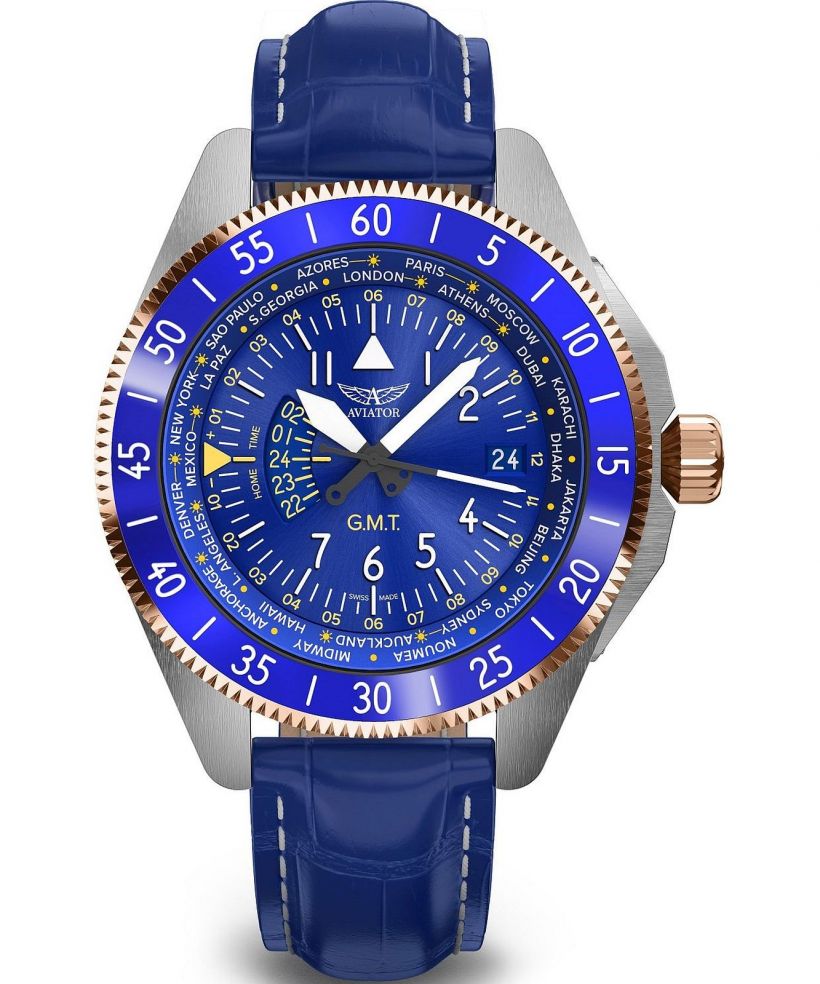 Часовник Мъжки Aviator Airacobra GMT