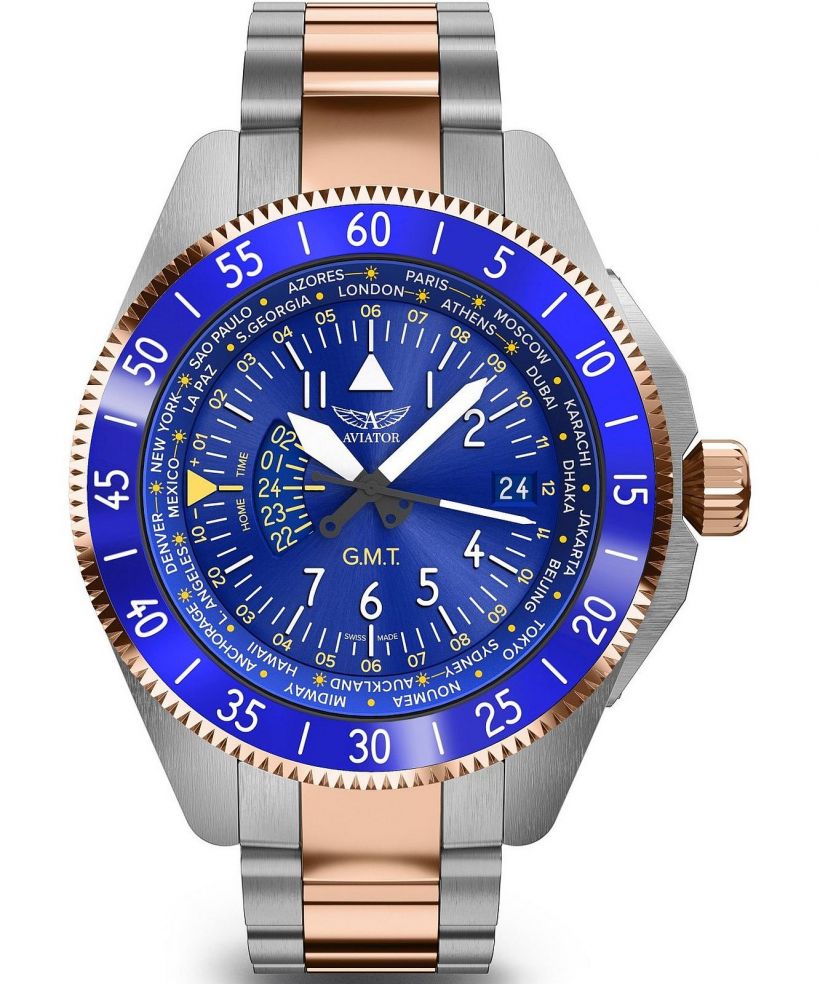 Часовник Мъжки Aviator Airacobra GMT