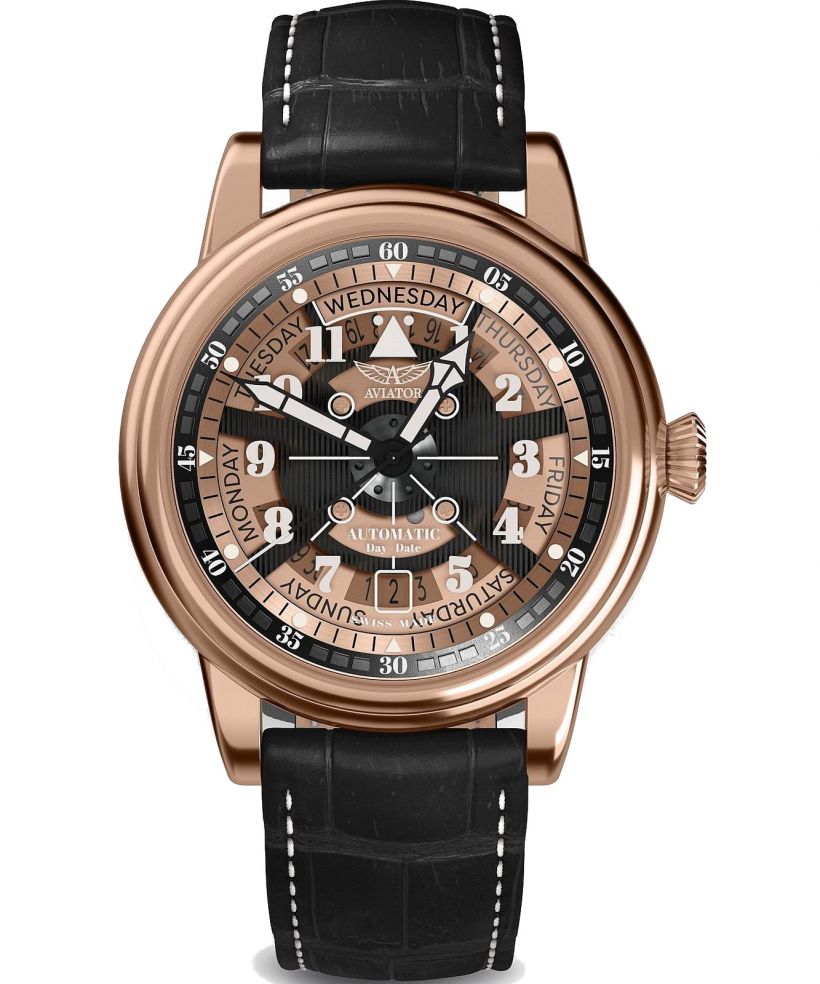 Часовник Мъжки Aviator Douglas Day-Date Meca 41