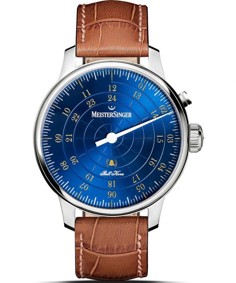Часовник Мъжки Meistersinger Bell Hora Medium Blue with Gold