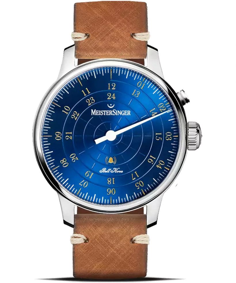 Часовник Мъжки Meistersinger Bell Hora Medium Blue with Gold