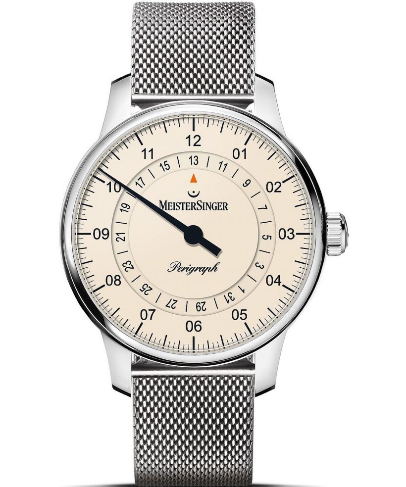 Часовник Мъжки Meistersinger Perigraph - 38mm Ivory