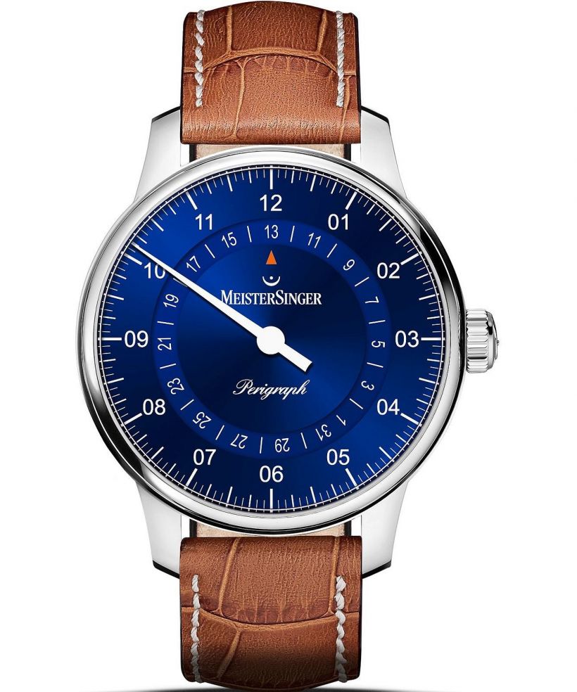 Часовник Мъжки Meistersinger Perigraph - 38mm Sunburst Blue