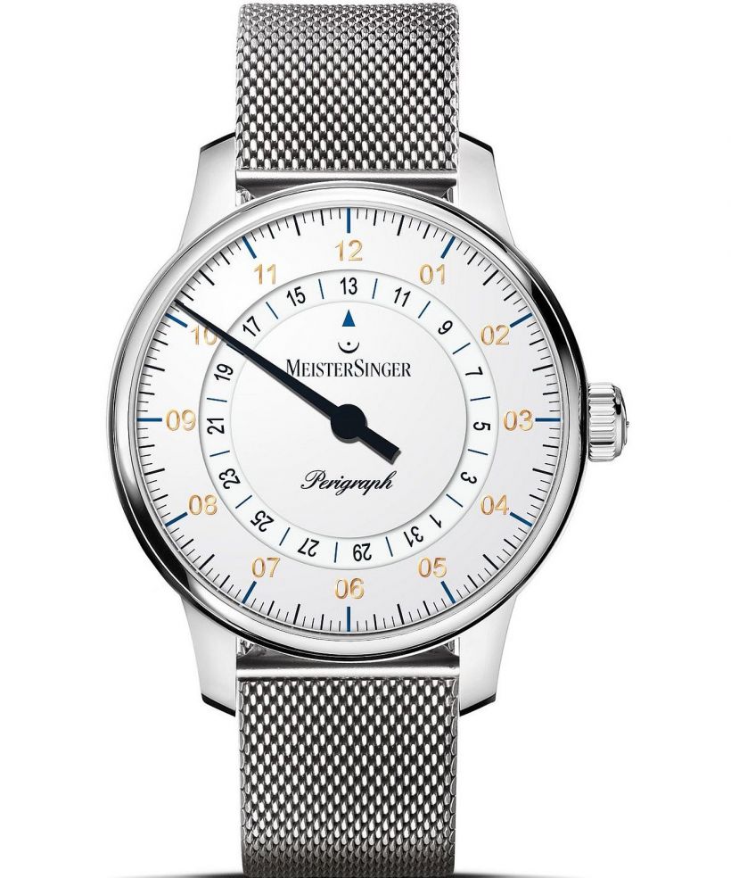 Часовник Мъжки Meistersinger Perigraph - 38mm White