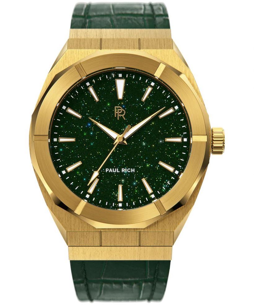 Часовник Мъжки PAUL RICH Star Dust Green Gold Leather 45