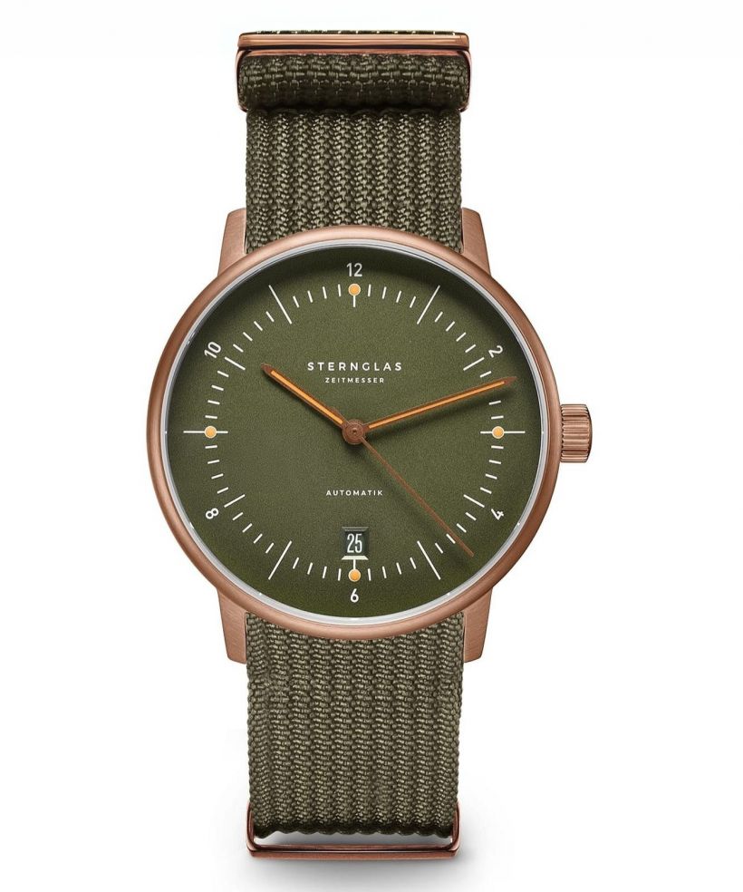 Часовник Мъжки Sternglas Naos Automatik dunkelgrün bronze