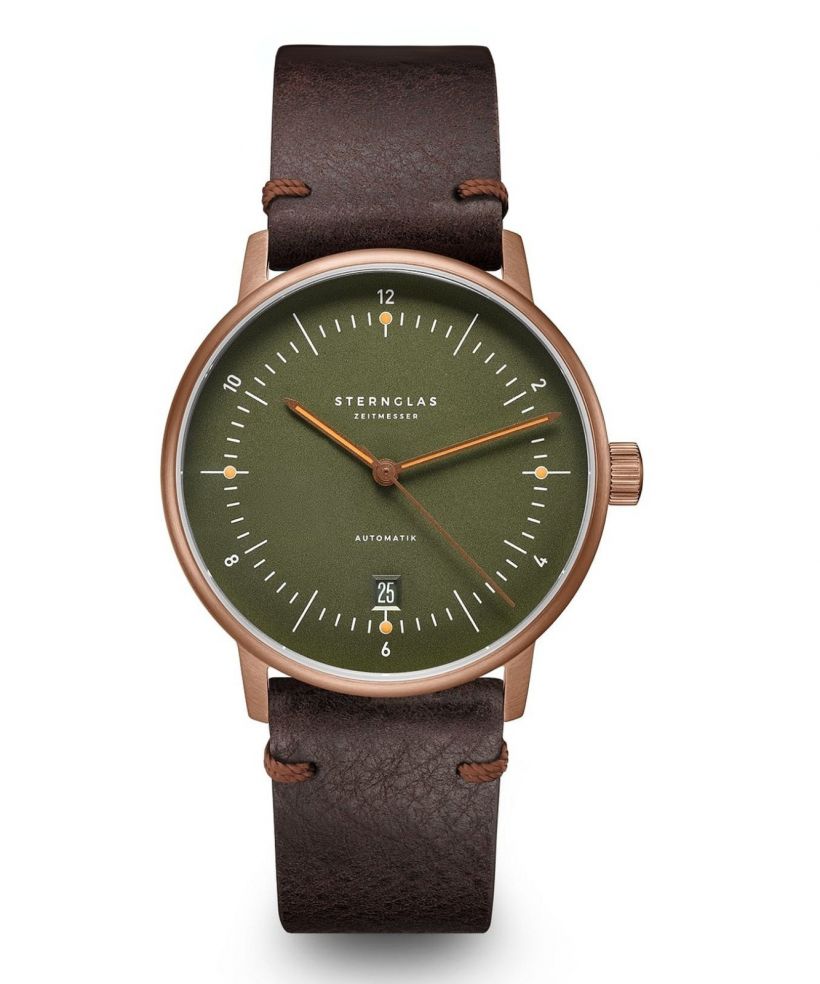 Часовник Мъжки Sternglas Naos Automatik dunkelgrün bronze
