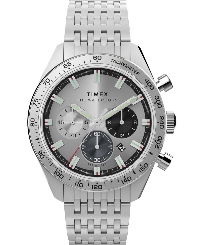 Часовник Мъжки Timex Waterbury Traditional Chronograph 41Mm Stainless Steel Bracelet Chronograph