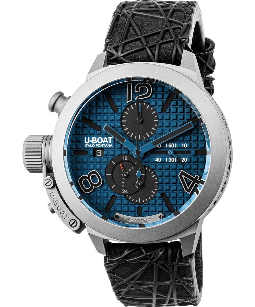 Часовник Мъжки U-Boat Classico 45 Titanium Tungsten Blue Chronograph Automatic Limited Edition