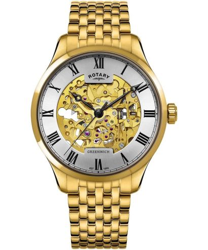 Часовник Мъжки Rotary Greenwich Automatic Skeleton