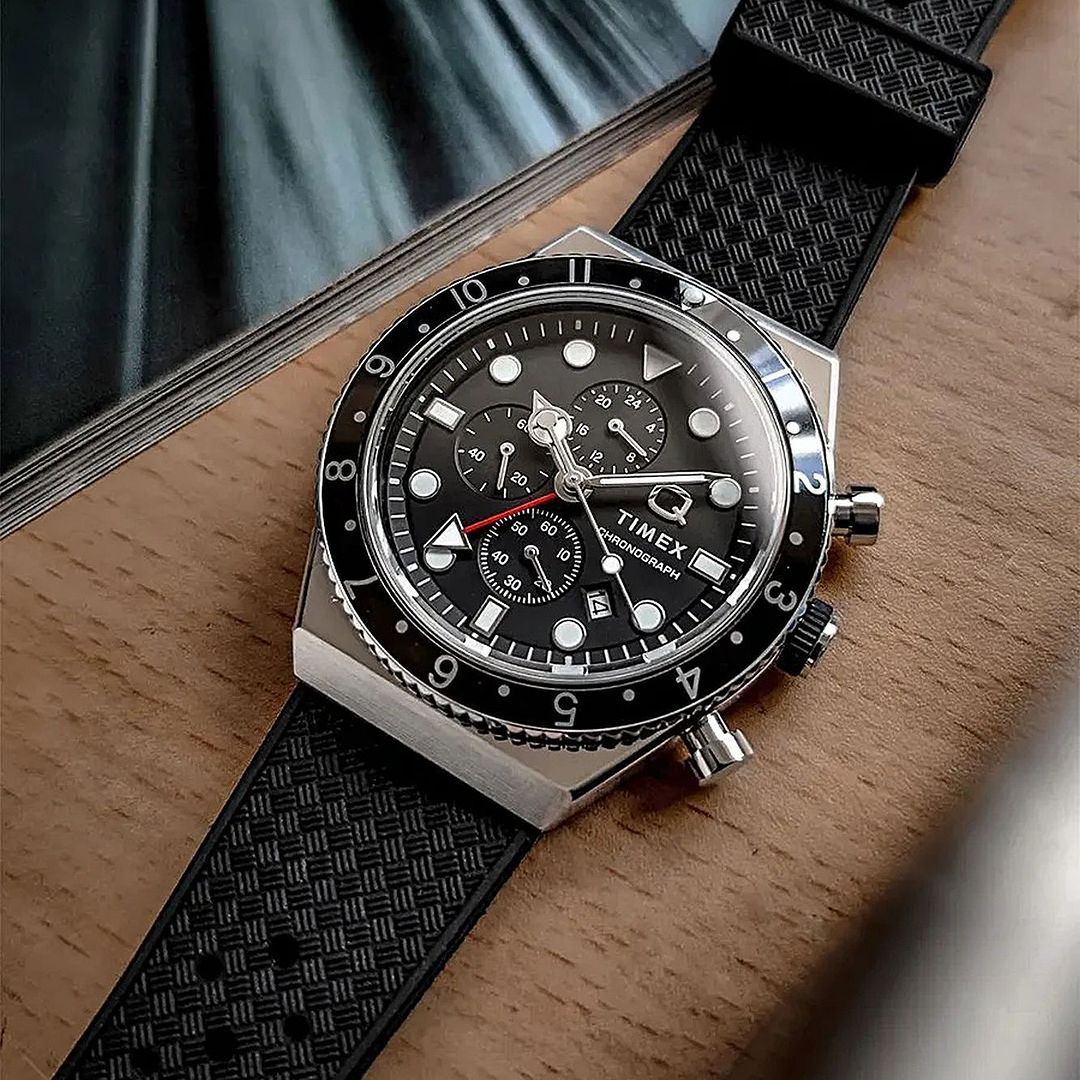 Часовник Мъжки Timex Timex Q Three Time Zone Chronograph