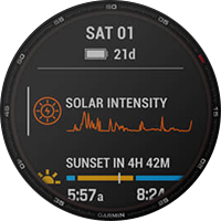 Слънчево зареждане (само за Fenix 6 Solar)